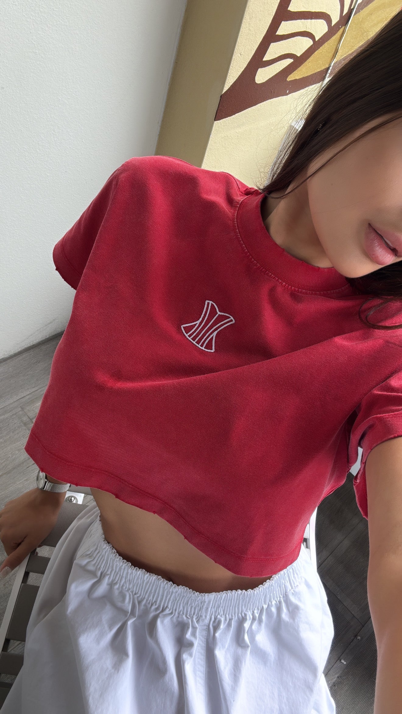 Crop top rojo