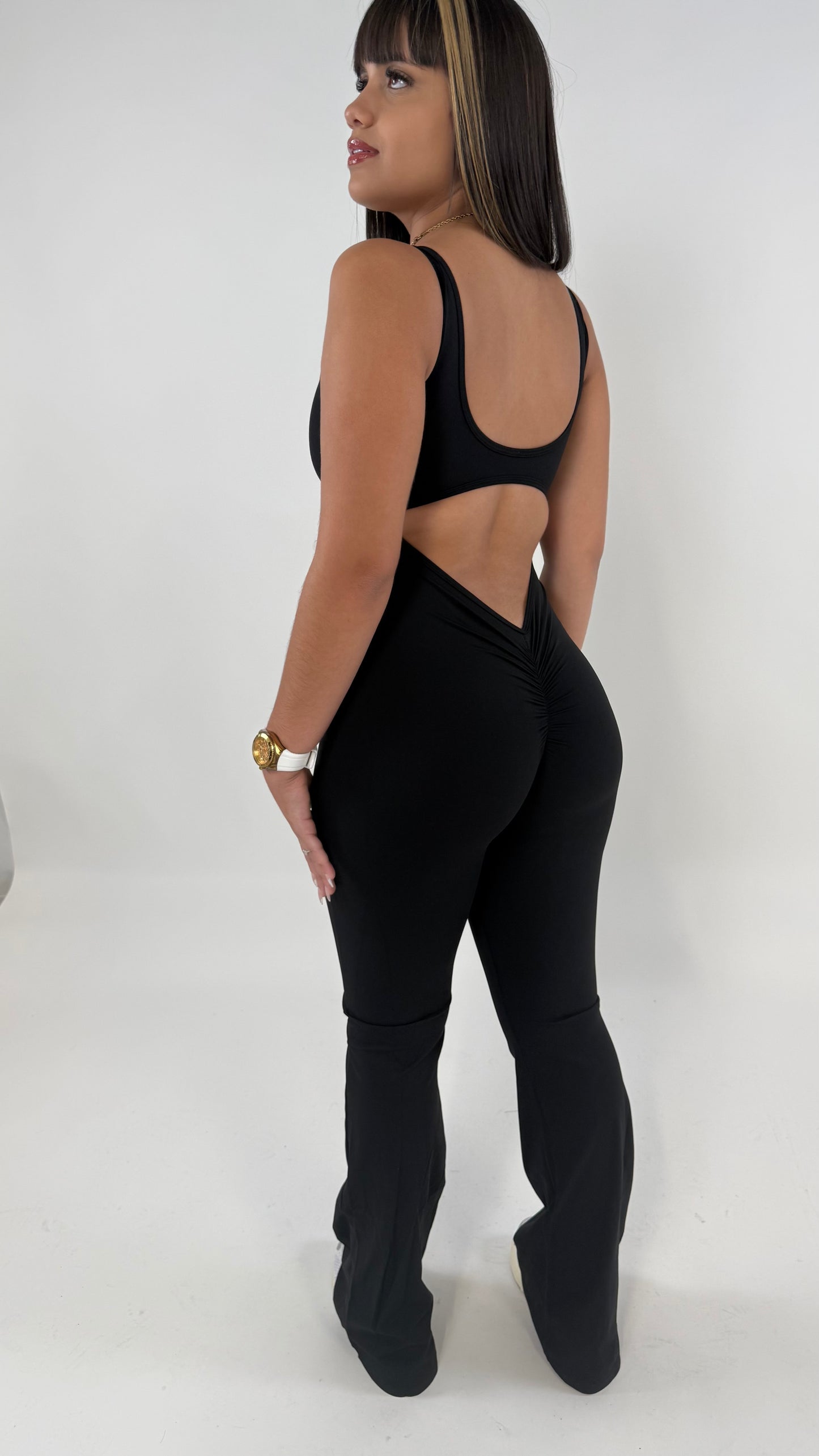 Jumpsuit negro palazzo