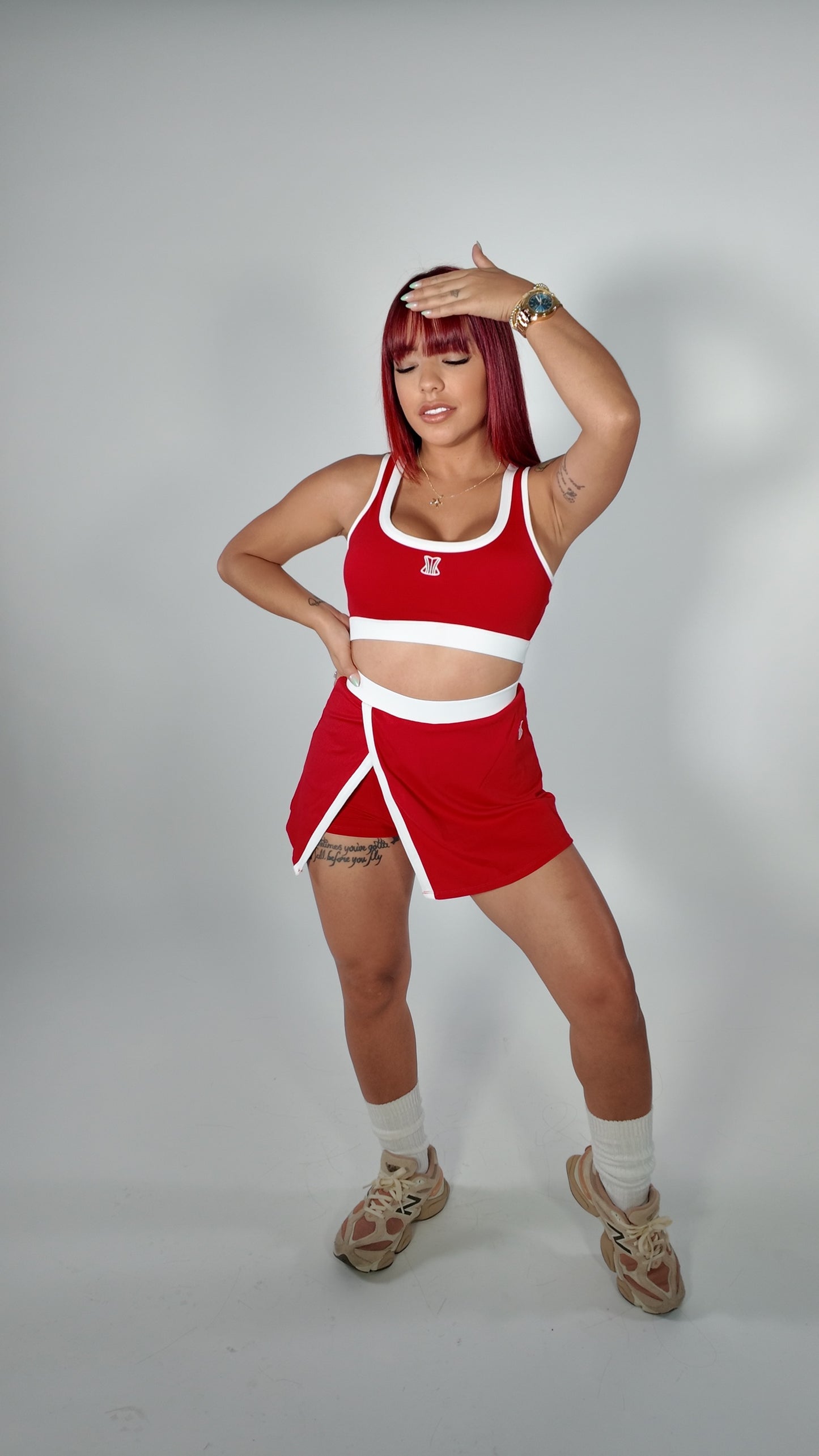 Set falda rojo