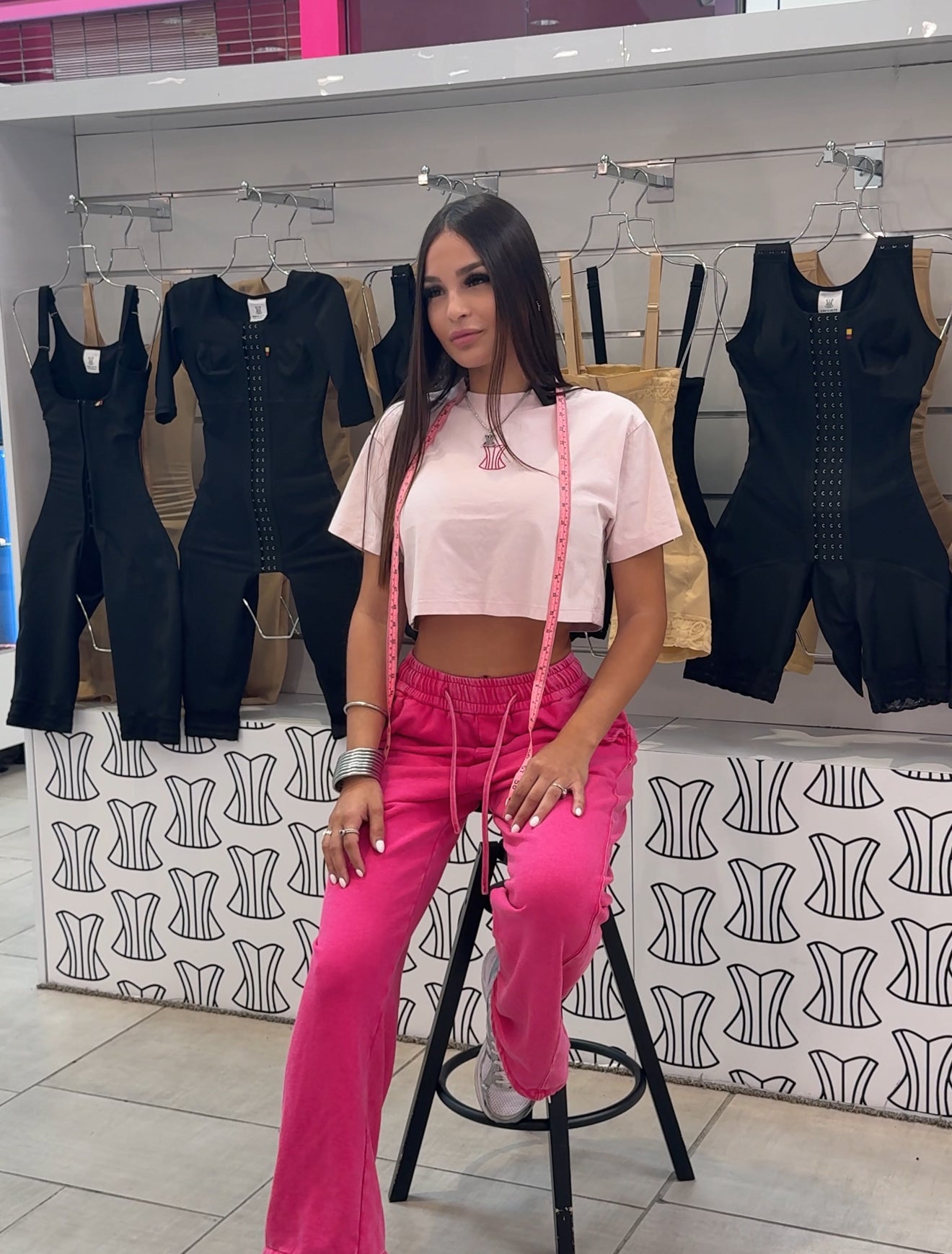 Pink crop top