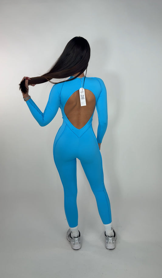 Jumpsuit azul manga larga