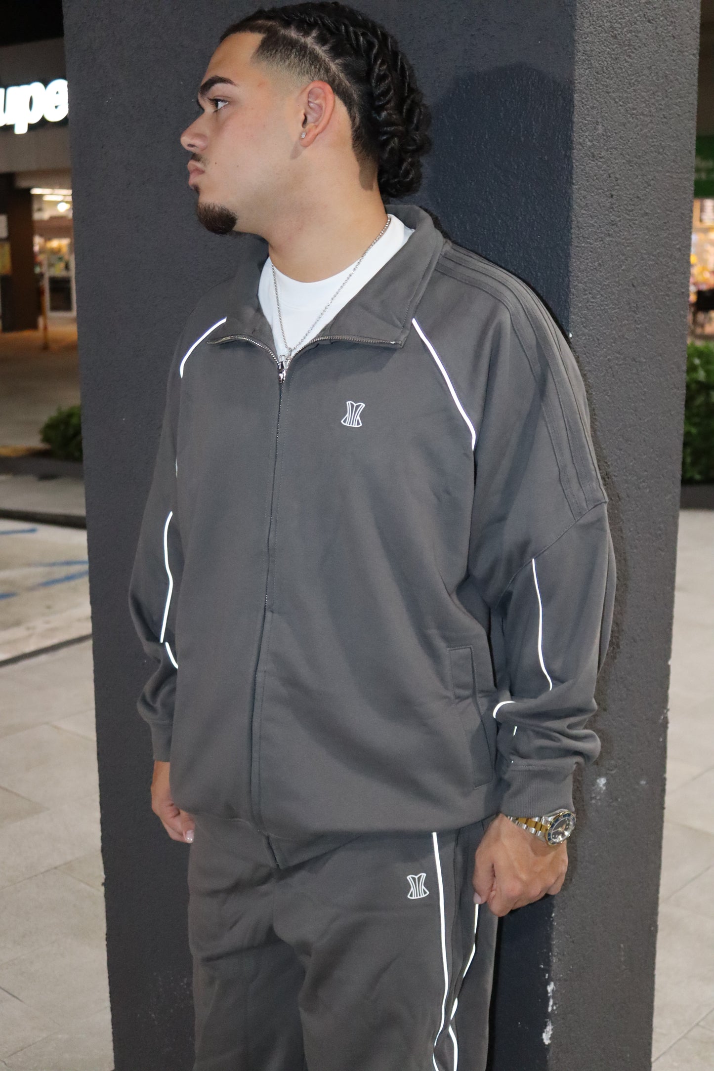 Over size sweater set (grey)