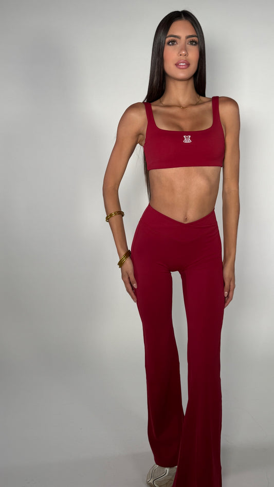 Set rojo/vino palazzo