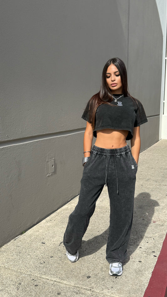 Washed sweater pant