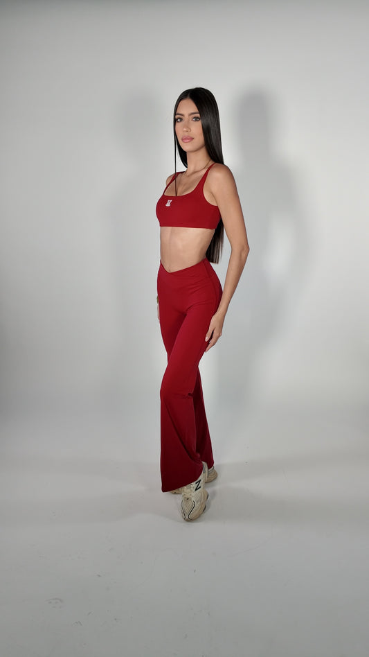 Set rojo/vino palazzo
