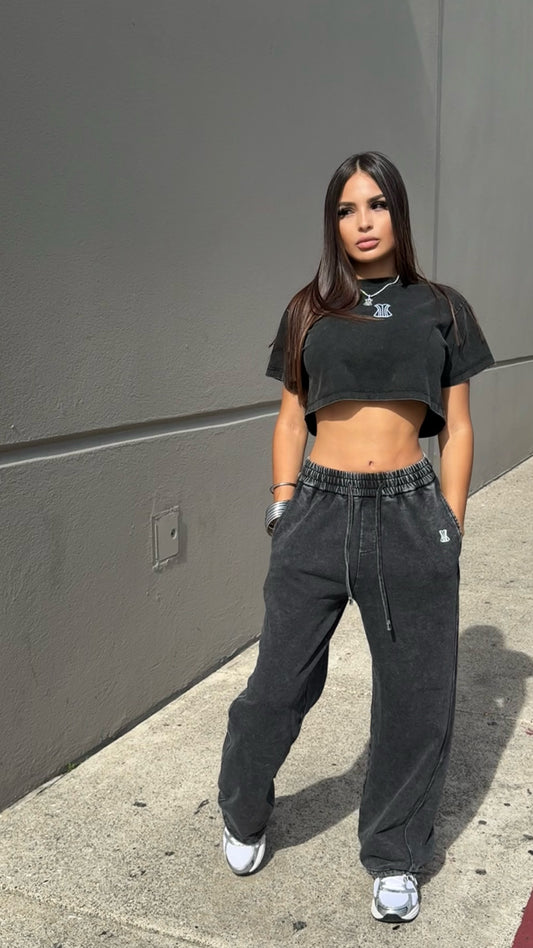 Washed sweater pant