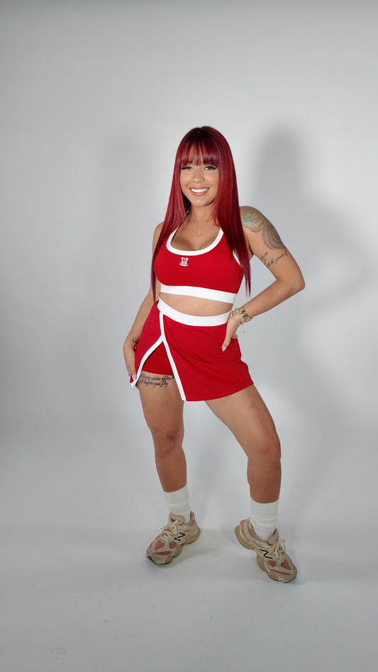 Set falda rojo