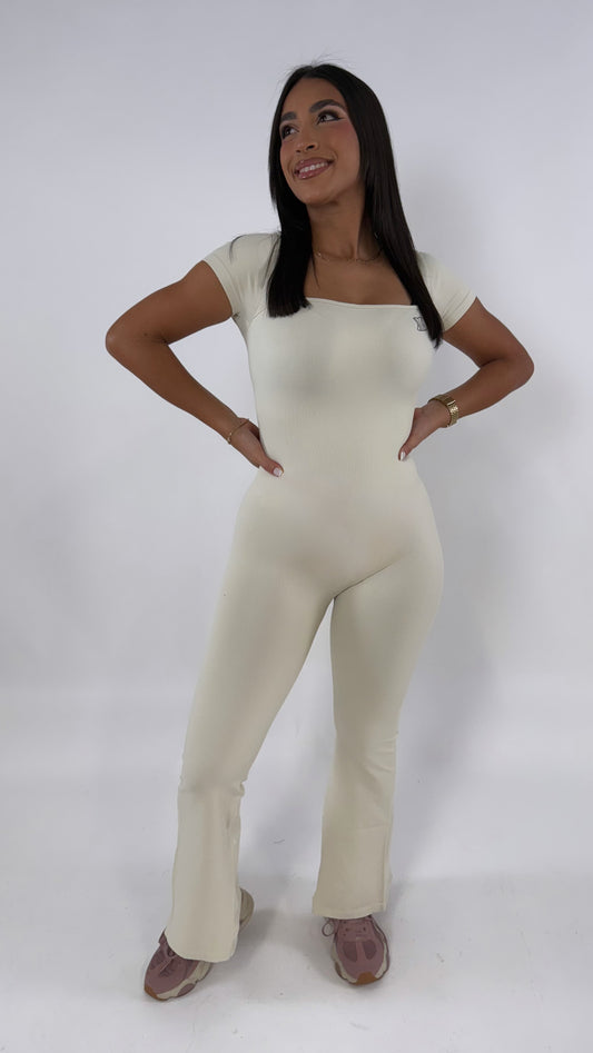 Jumpsuit crema palazzo