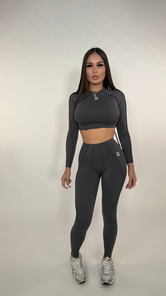 Set gris manga larga