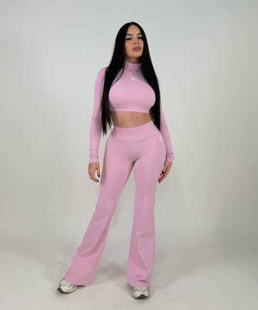 Set rosa manga larga