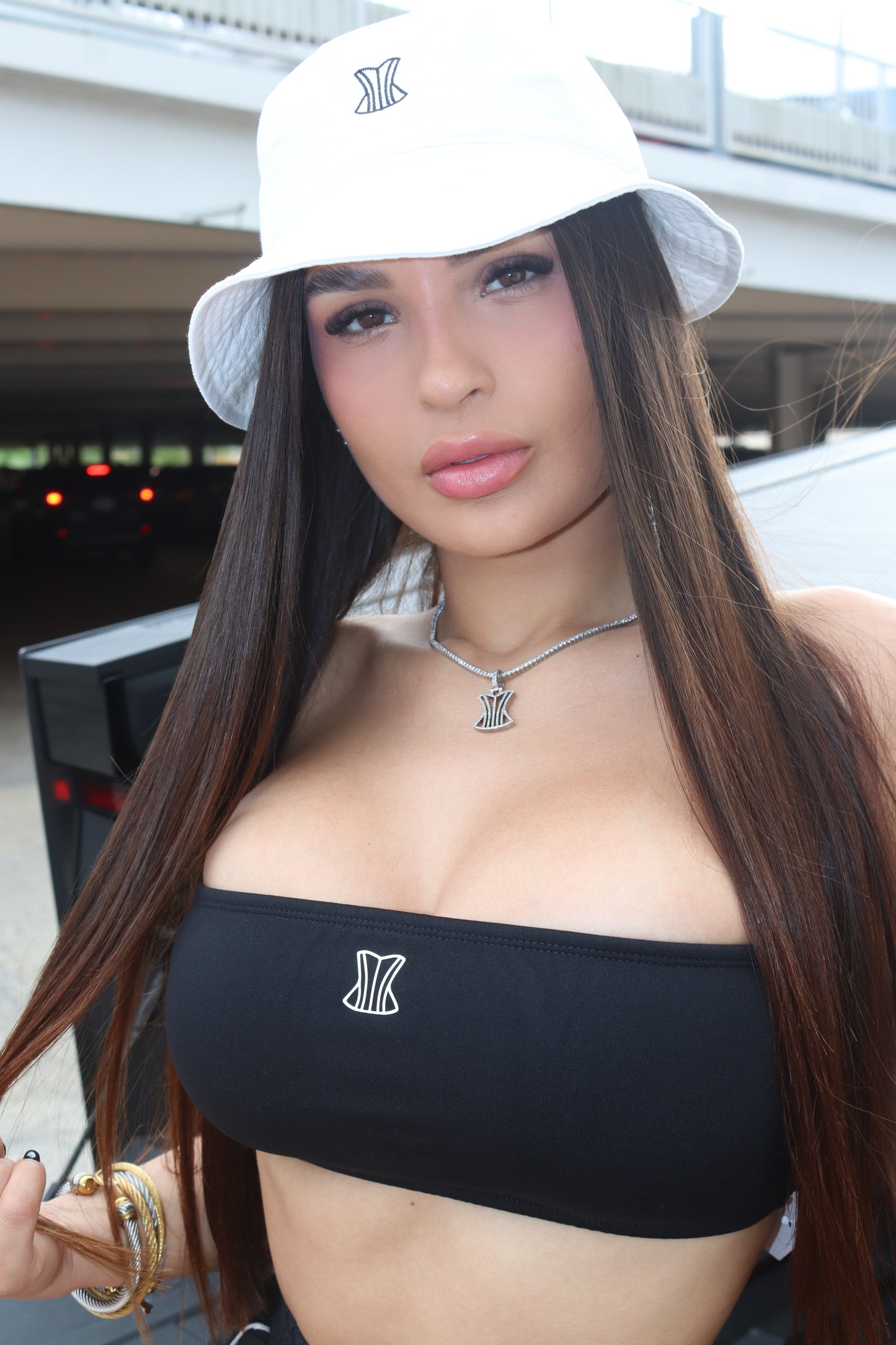 Bucket hat blanco
