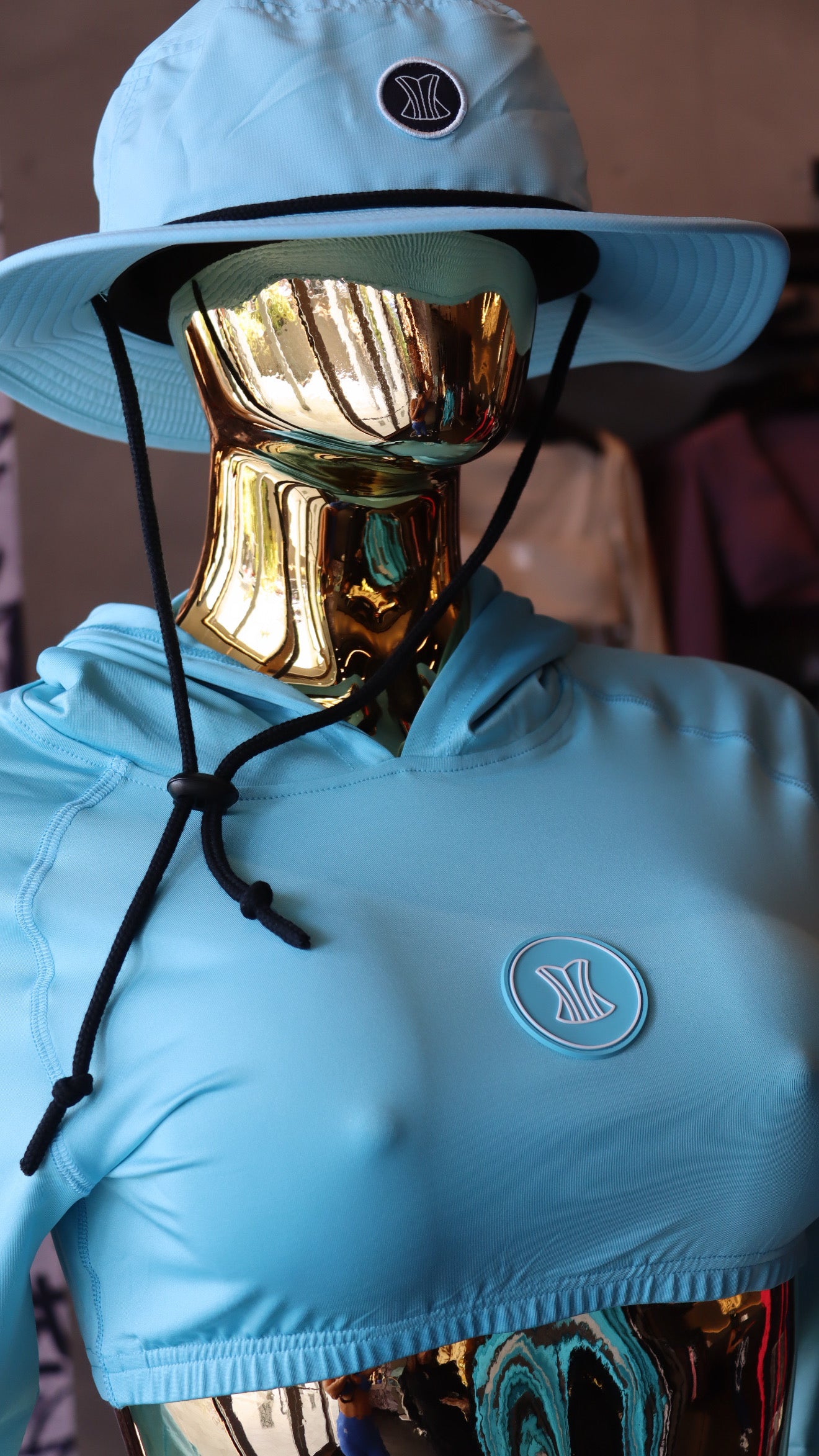 Rash guard blue (crop top)