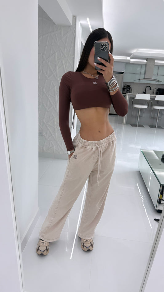 Beige sweater pant