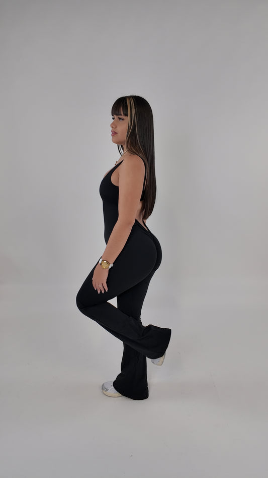 Jumpsuit negro palazzo
