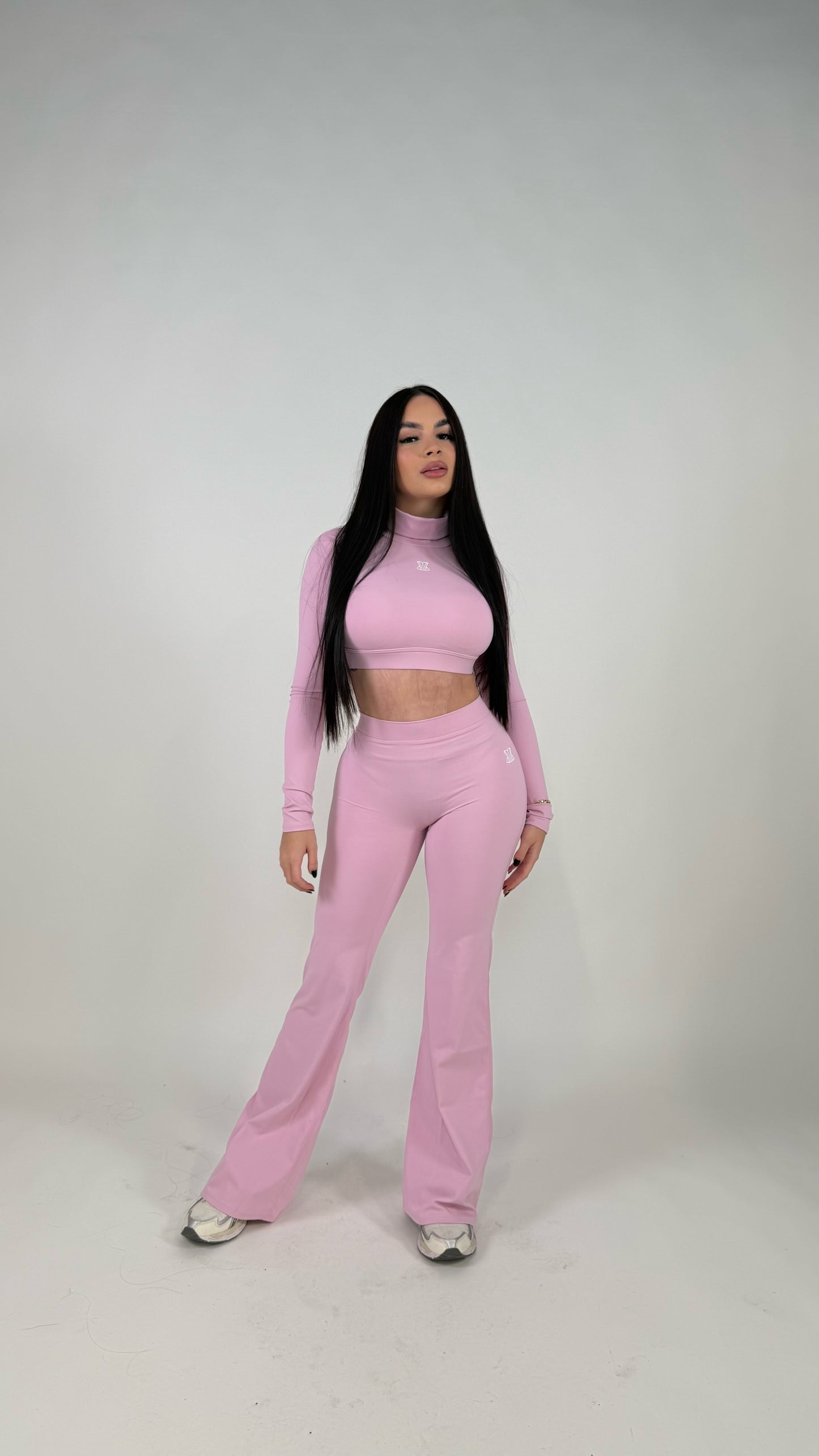 Set rosa manga larga