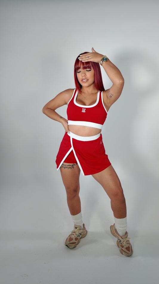 Set falda rojo
