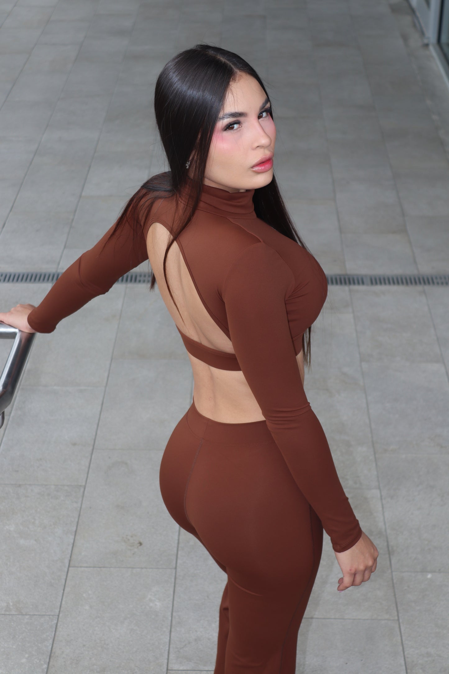 Set marrón palazzo