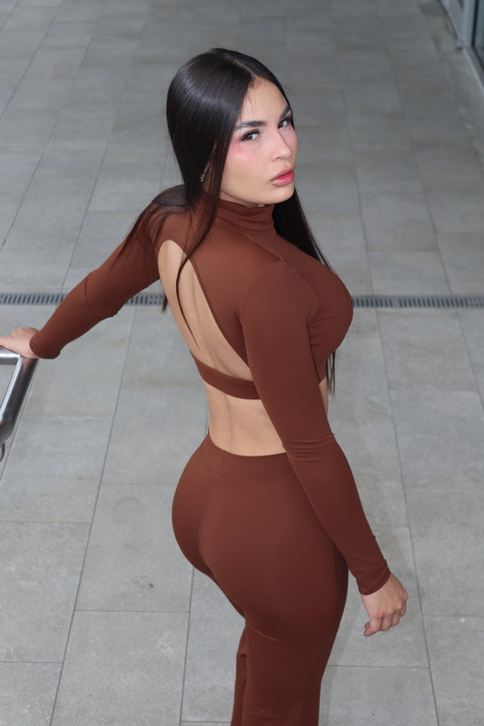 Set marrón palazzo