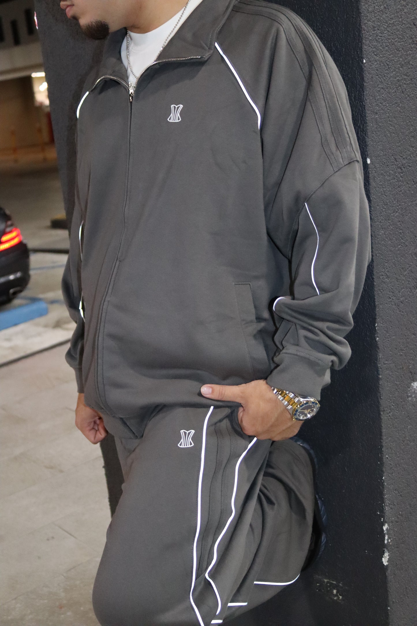 Over size sweater set (grey)