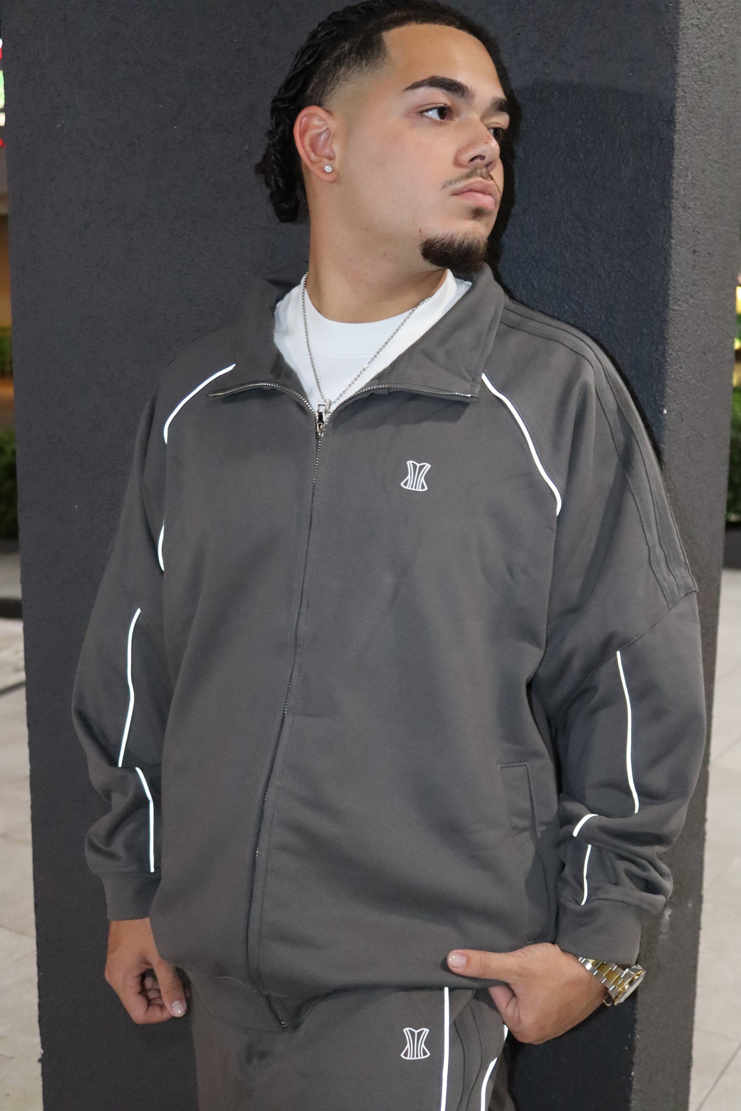 Over size sweater set (grey)