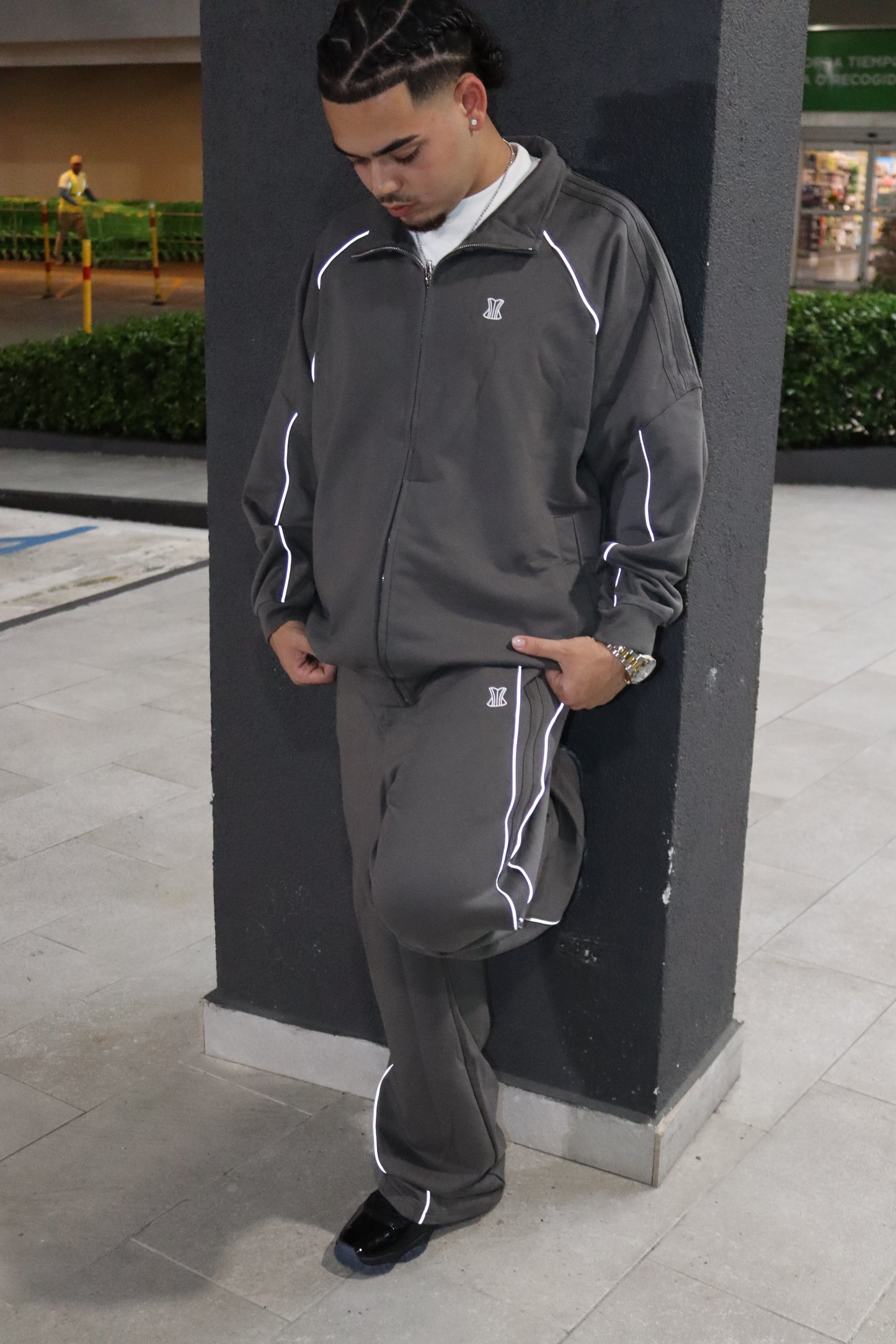 Over size sweater set (grey)